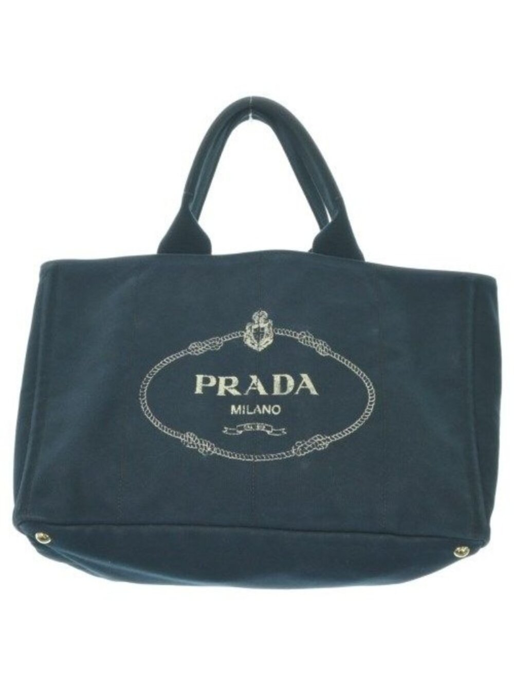 Prada Canapa Tote Bag Navy
